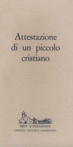 Attestazione di un piccolo cristiano